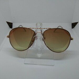 Solar Accents "Trend" Gold Aviator Frames Sunglassees Mirrored Lenses NWT!!